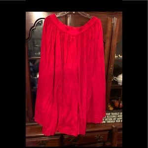 Rosettes Flashy Red Gypsy Bohemian Skirt Size Medium